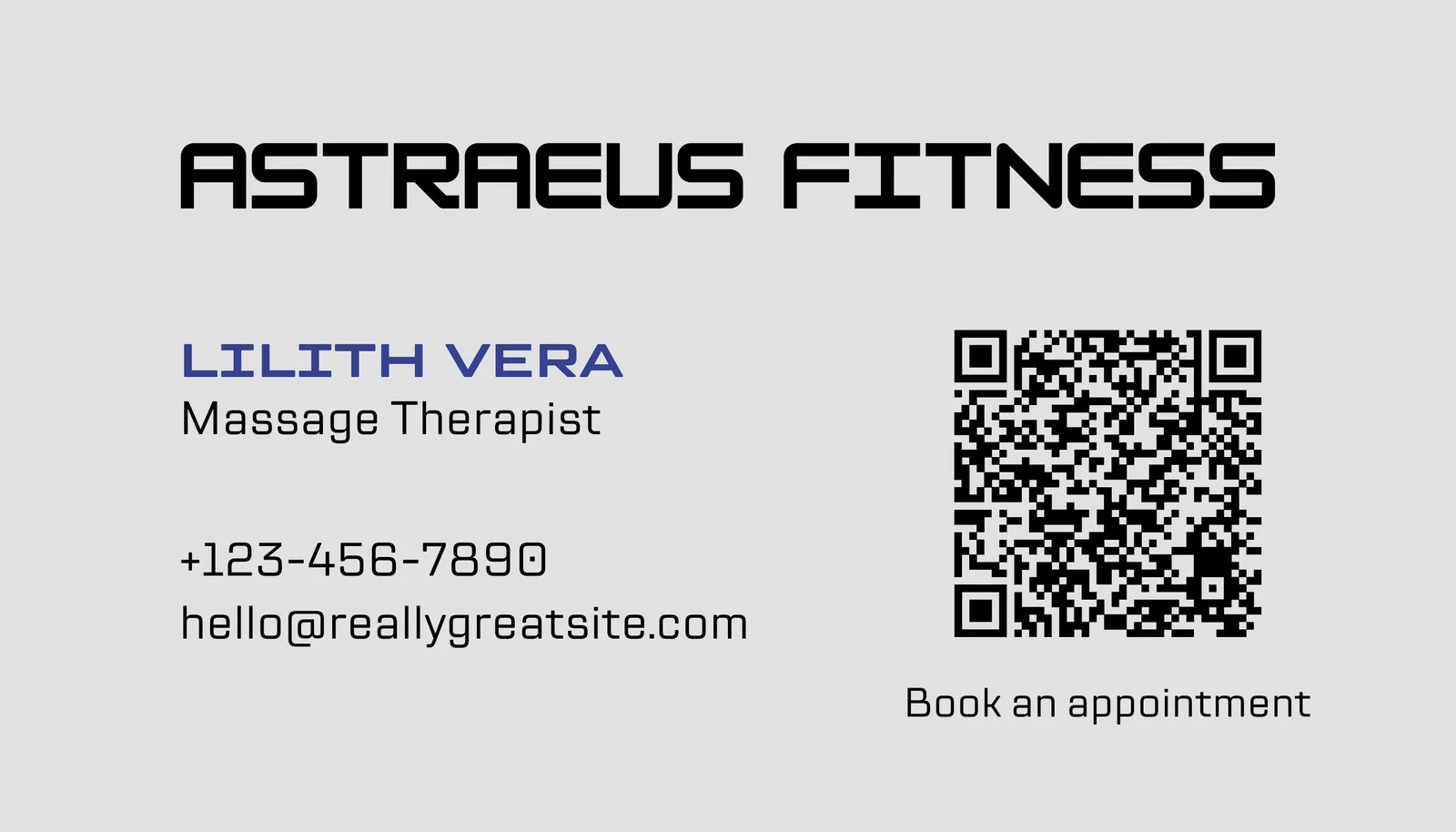 qr code business card sample