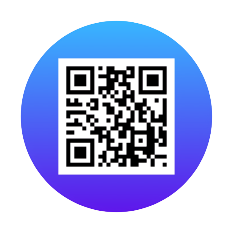 qr code circle logo